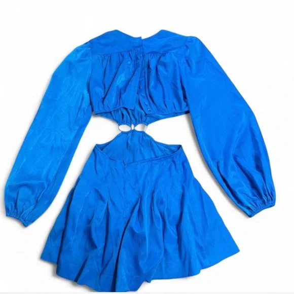 Vibrant Blue Cutout Dress - Picture 2 of 2